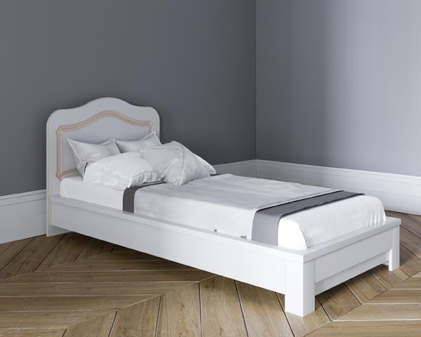 Кровать из массива белая 90х200